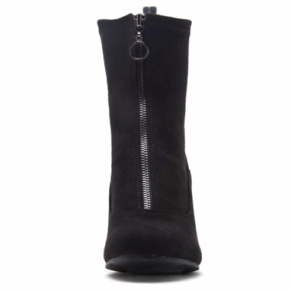🆕 Qupid Black Zipper Bootie - Picture 4 of 8